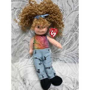Ty Teenie Beanie Boppers Doll,‎  Girl Doll, Paula Plappertasche 2002, GERMAN